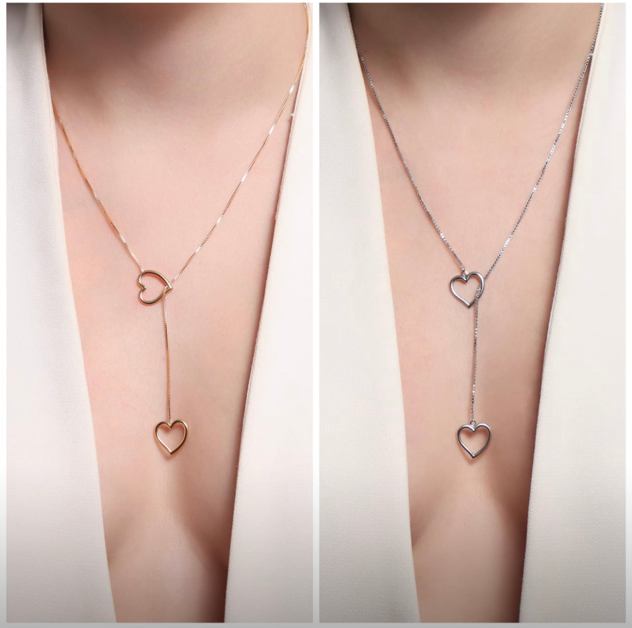 NECKLACE TIE STYLE HEART