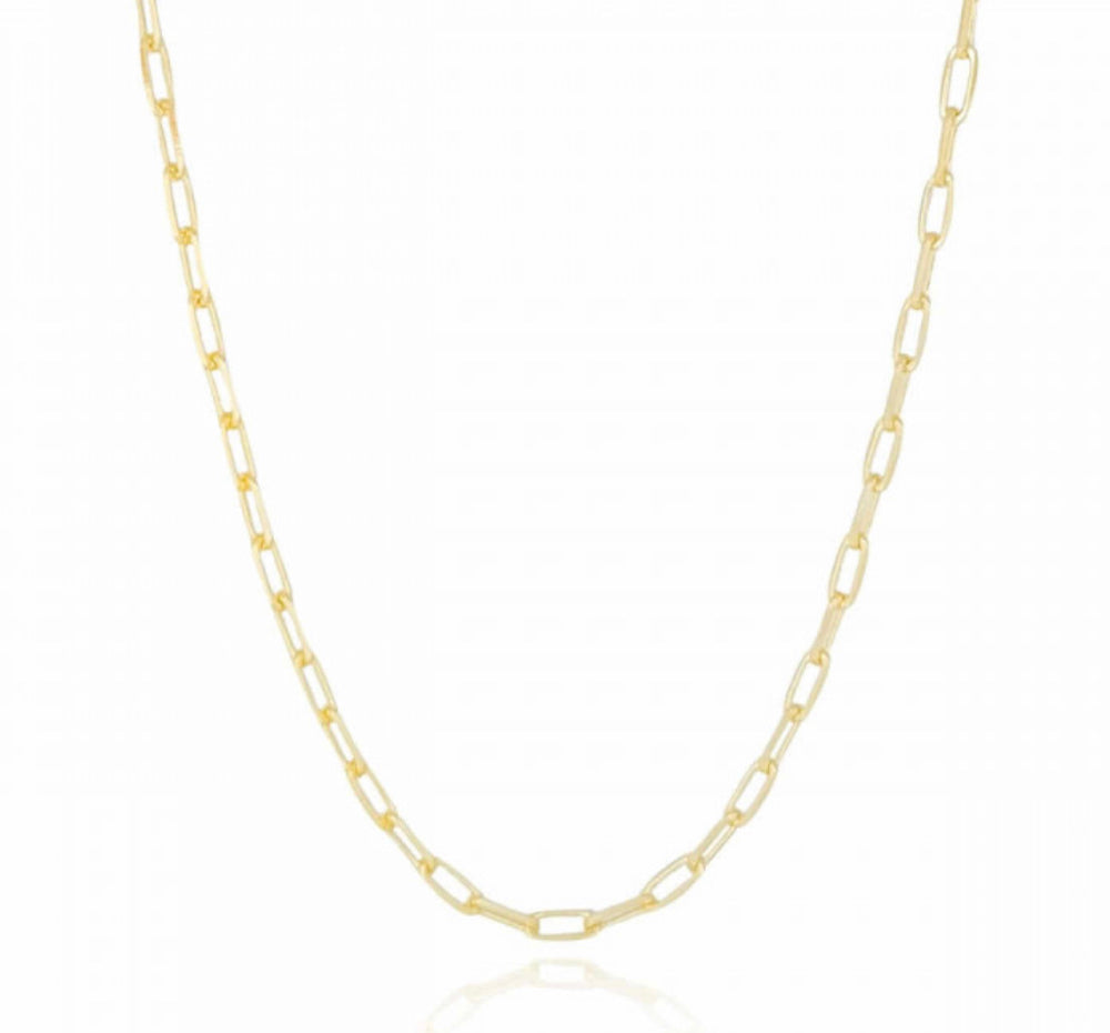NECKLACE CHAIN PAPERCLIP 4MM