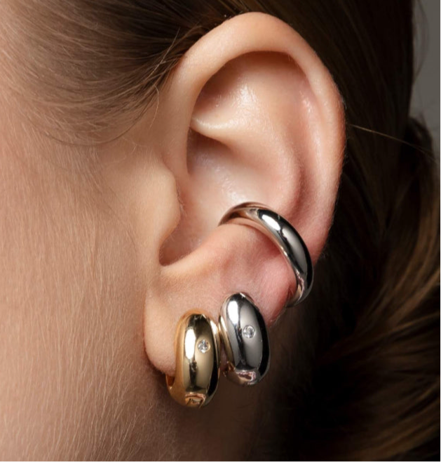 EARRING HOOPS TINY CUBIC ZIRCONIA