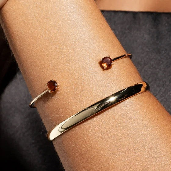 BRACELET BROWN TOPAZ CRYSTALS