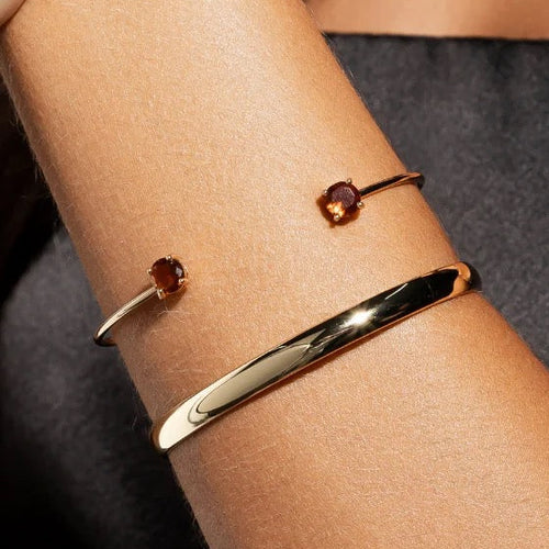 BRACELET BROWN TOPAZ CRYSTALS