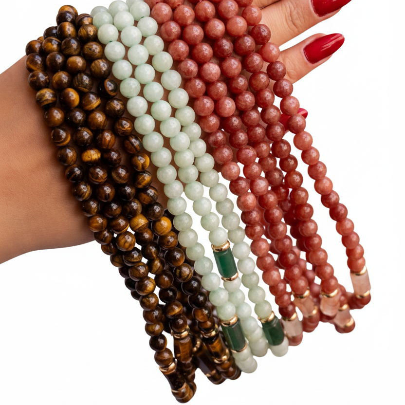 NECKLACE BEADS NATURAL GEMS