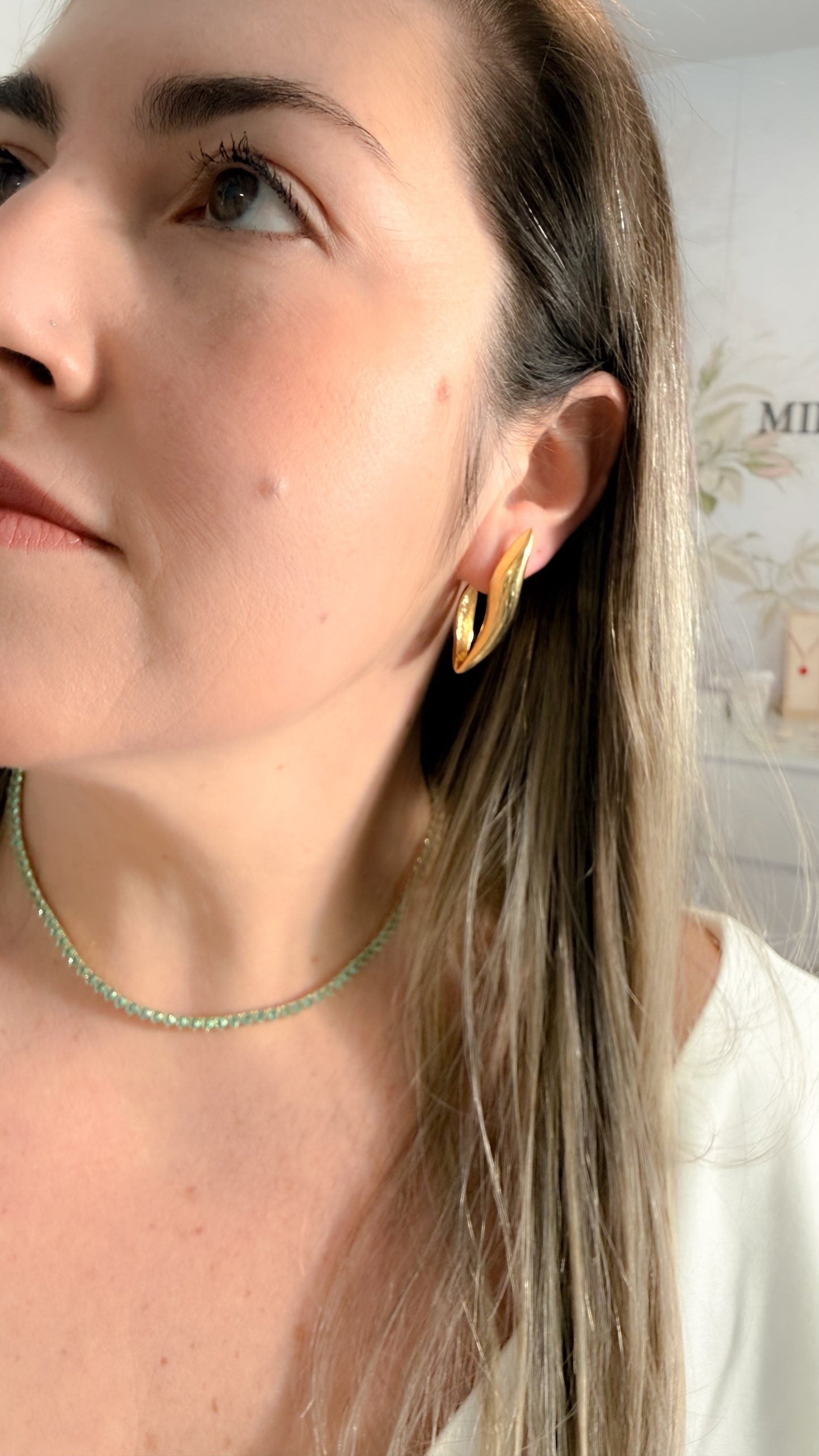 NECKLACE RIVIERA TURMALINE GREEN 3MM CUBIC ZIRCONIA