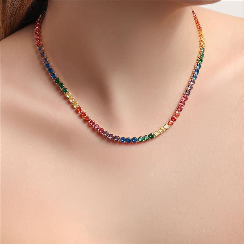 NECKLACE RIVIERA RAINBOW COLORS