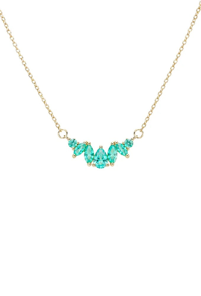 NECKLACE GEOMETRIC PENDANT CUBIC ZIRCONIA