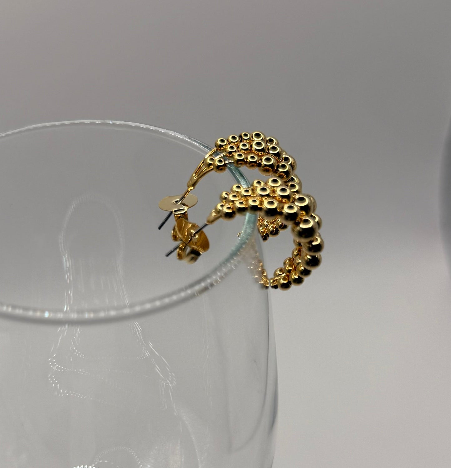 EARRING HOOPS SPHERE LINES