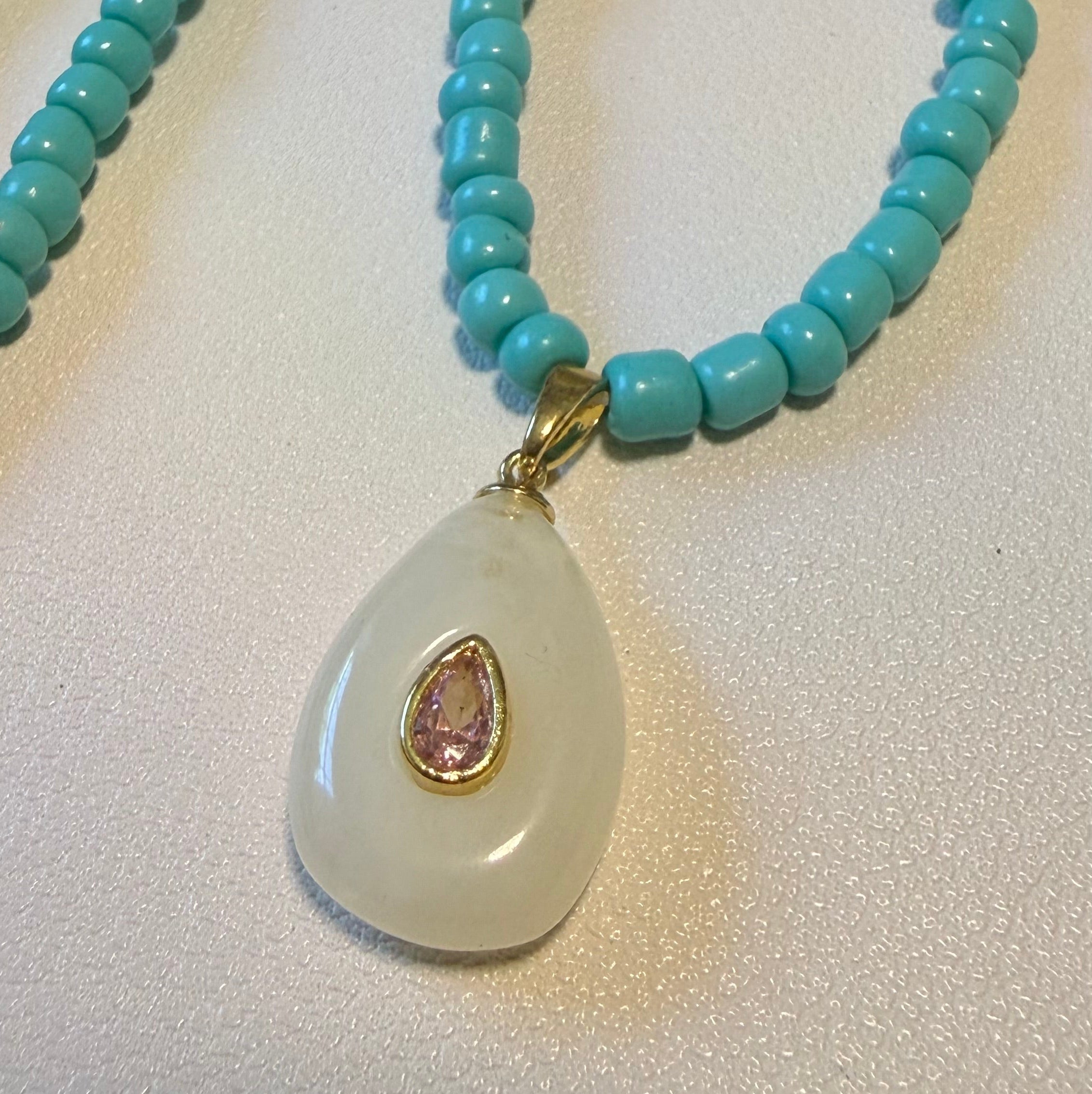 NECKLACE SUMMER FUN PENDANT COLOR BEADS