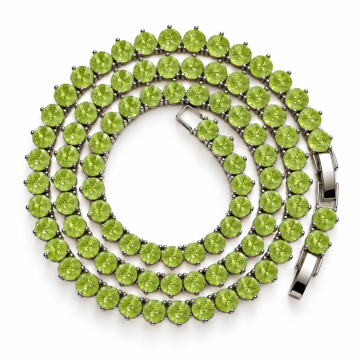 NECKLACE RIVIERA CANDY COLORS CUBIC ZIRCONIA 4mm