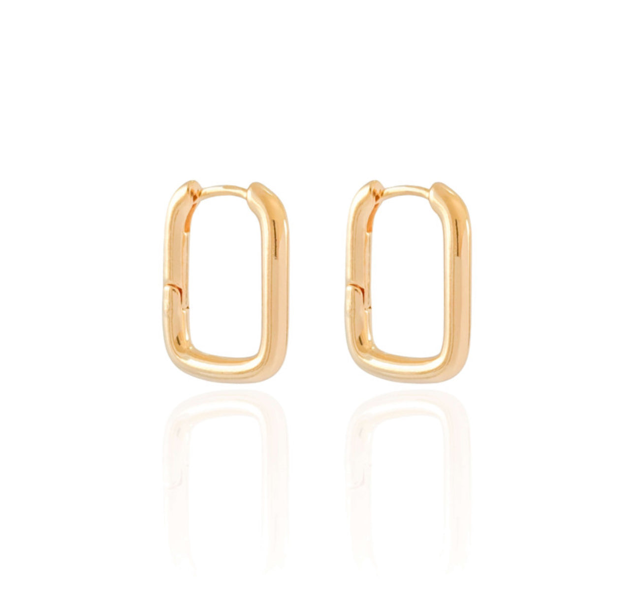 EARRING HOOPS THIN SQUARE