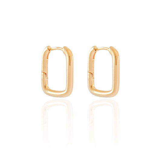 EARRING HOOPS THIN SQUARE