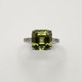 RING PERIDOT GREEN MOISSANITE 3CT