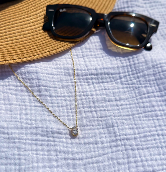 NECKLACE OVAL MOISSANITE 2CT 7x9MM