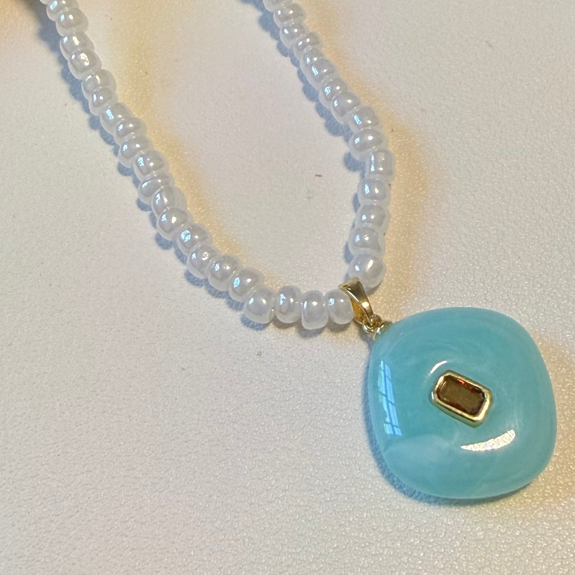 NECKLACE SUMMER FUN PENDANT COLOR BEADS