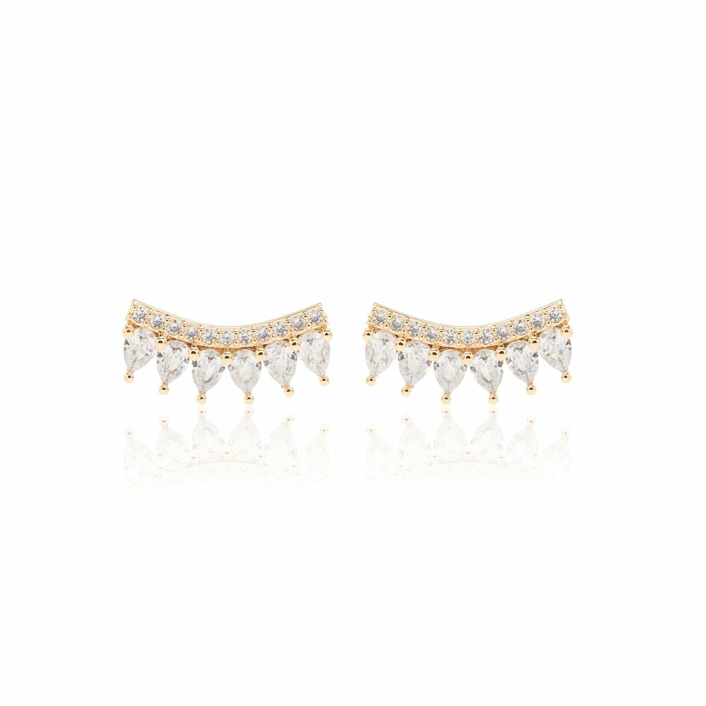 EARRING CHIC STUDDED CUBIC ZIRCONIA
