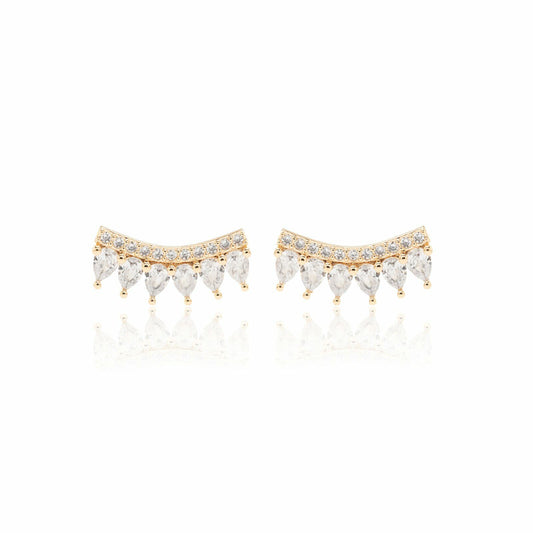 EARRING CHIC STUDDED CUBIC ZIRCONIA