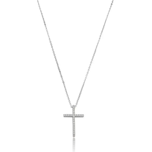 NECKLACE CROSS CUBIC ZIRCONIA