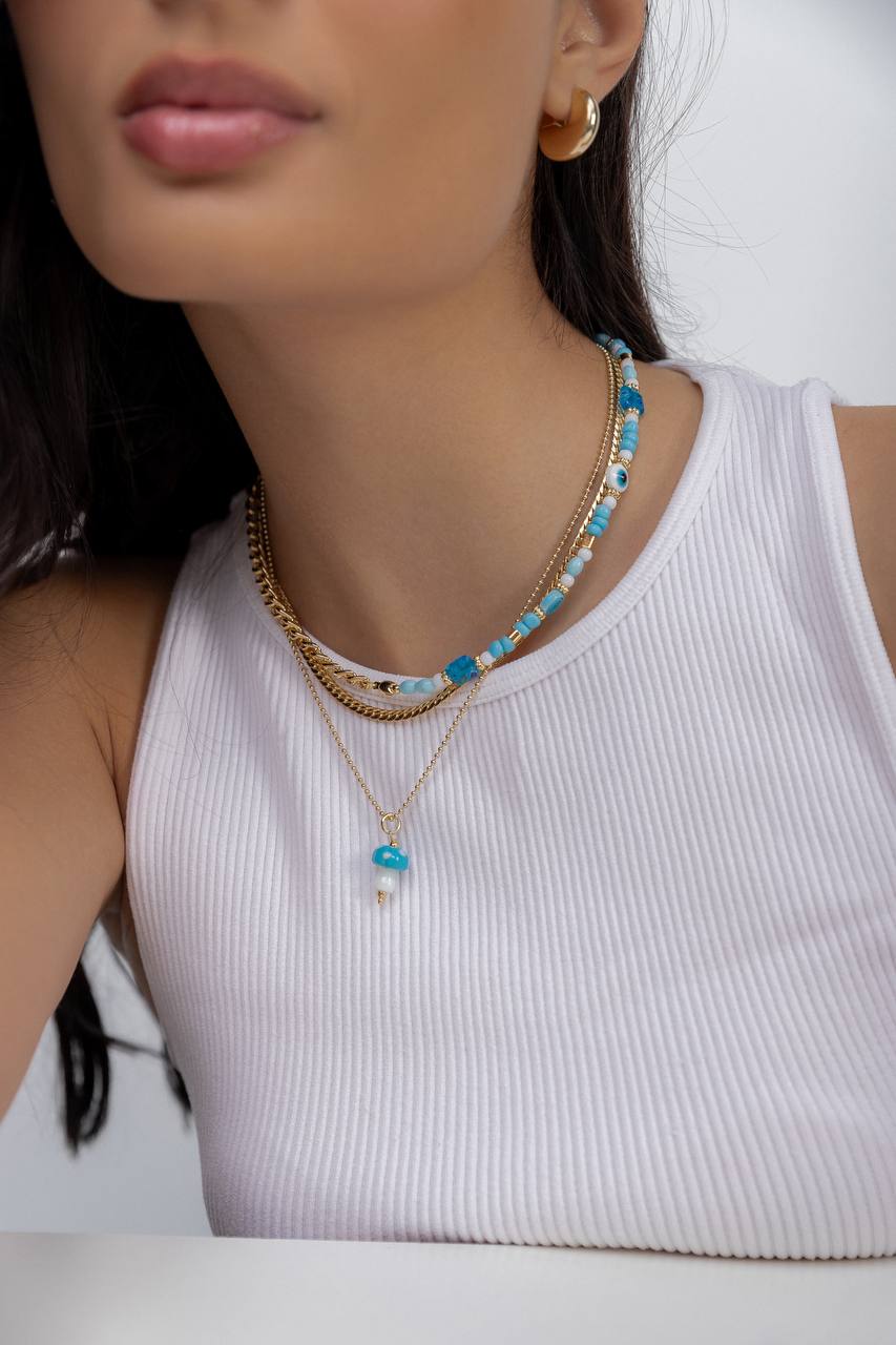 NECKLACE FUN BEADS WITH CHAIN