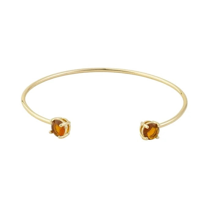 BRACELET BROWN TOPAZ CRYSTALS