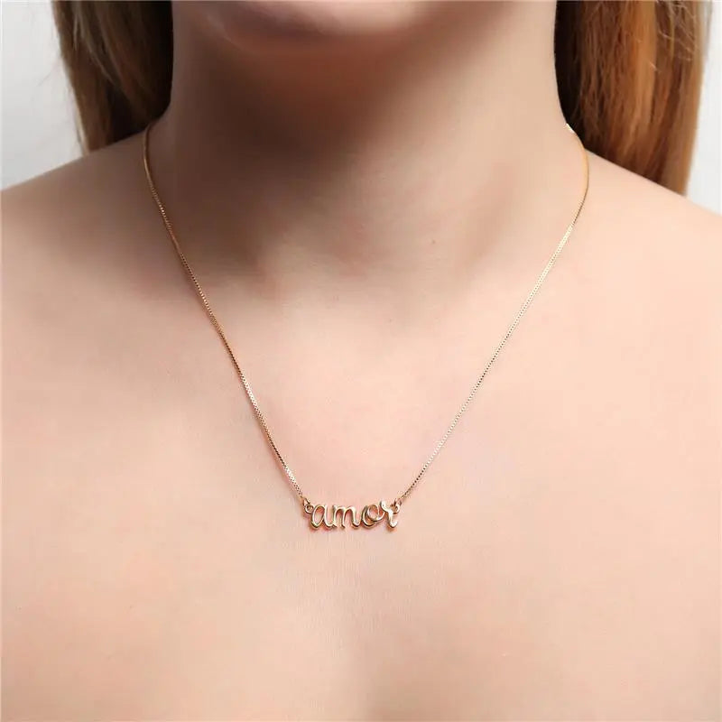 NECKLACE CURSIVE AMOR