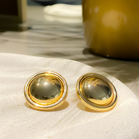 EARRINGS CIRCLE BUTTON
