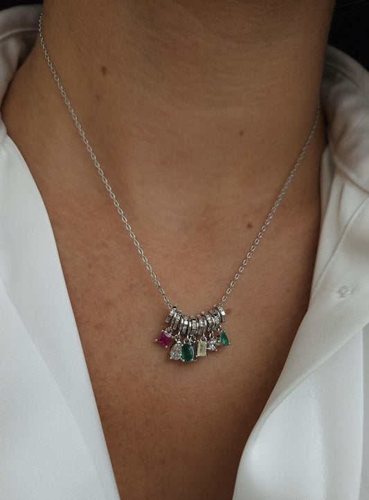 NECKLACE GEOMETRIC COLOR PENDANTS