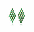EARRING GLAMOROUS GREEN EMERALD