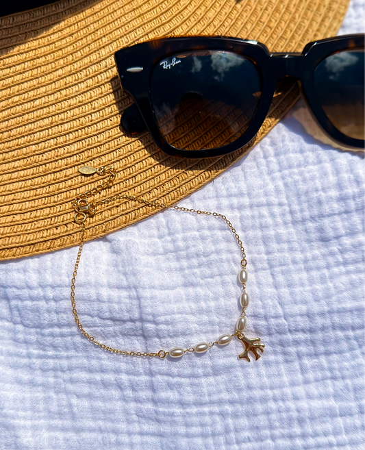 ANKLET PEARL SEAWEED