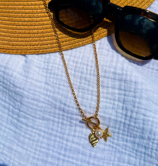 NECKLACE BEACH ELEMENTS PEARL