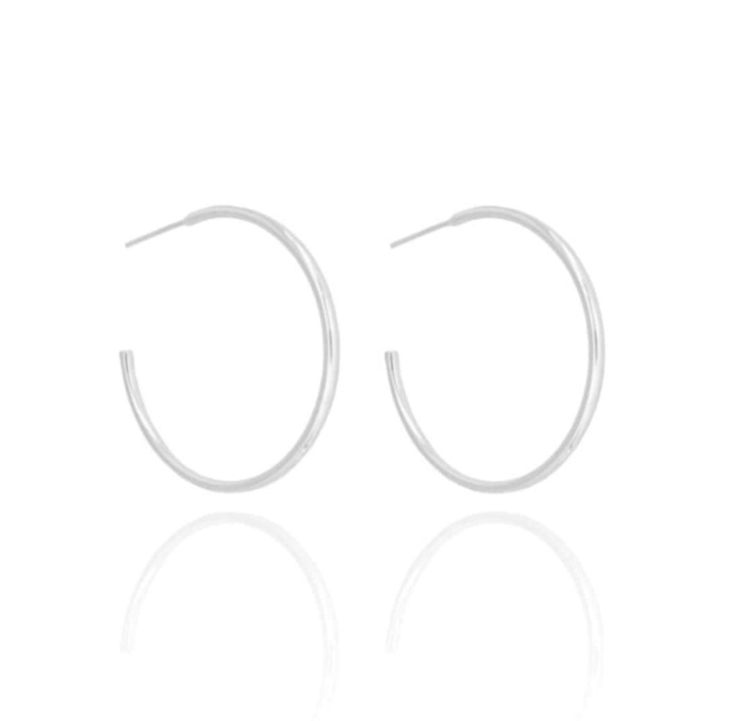 EARRING HOOPS THIN MEDIUM