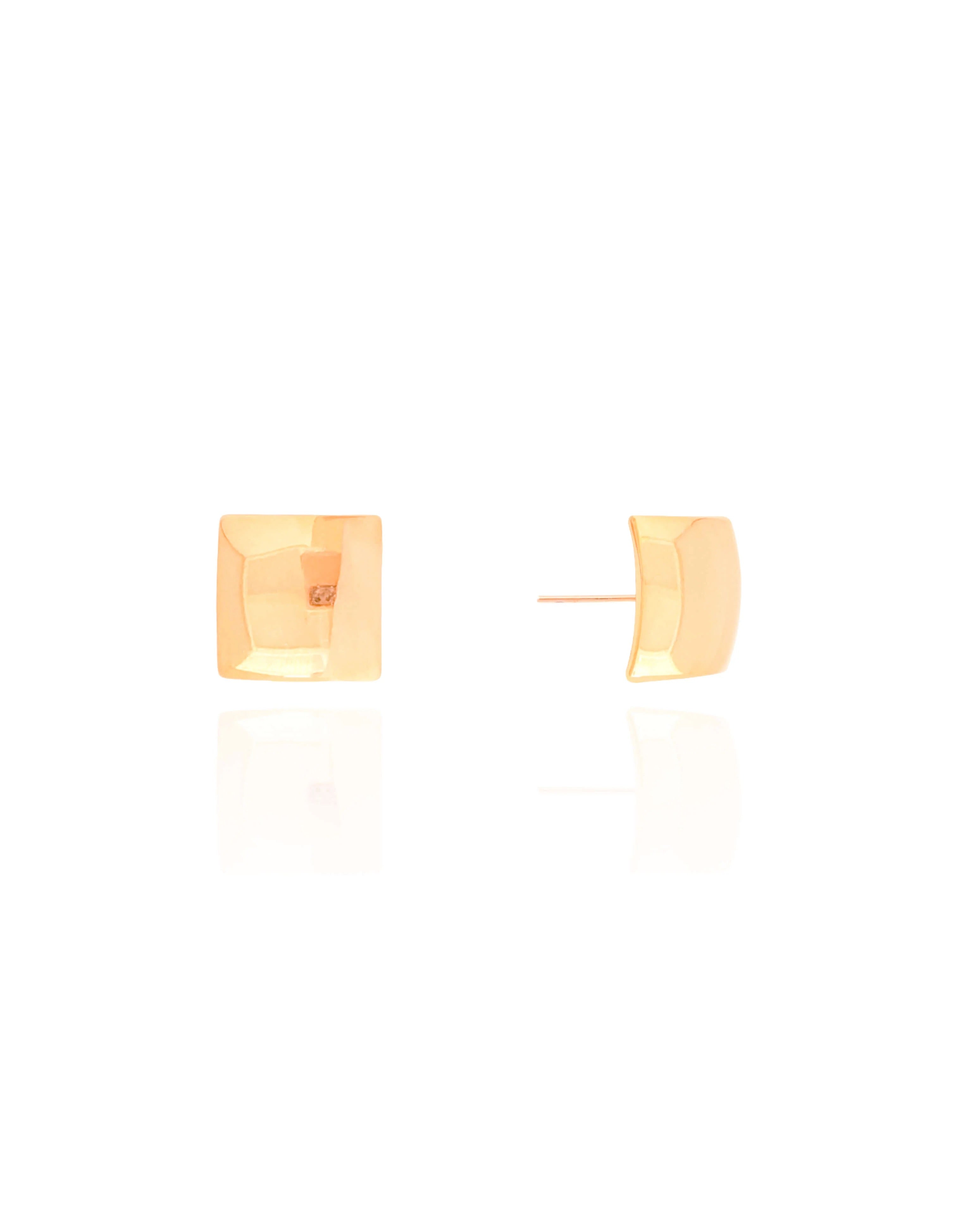 EARRING STUDS SQUARE 13x13mm