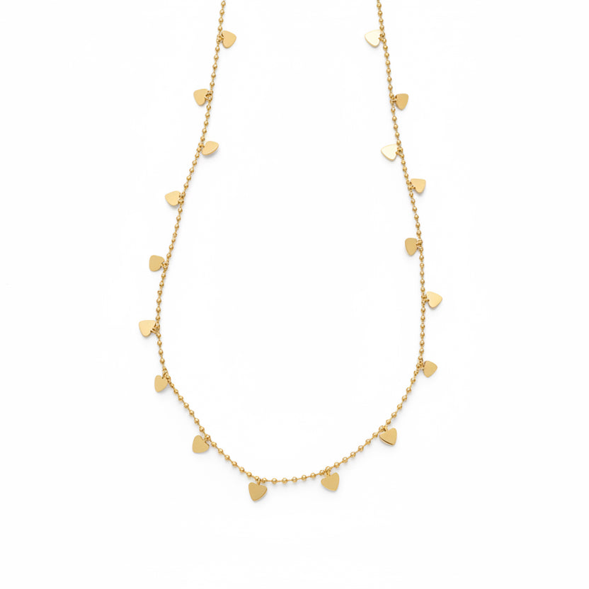 NECKLACE MINI HEARTS 70CM LONG