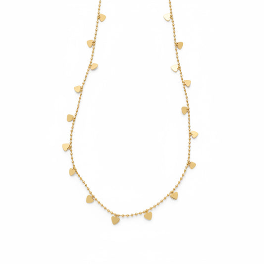 NECKLACE MINI HEARTS 70CM LONG