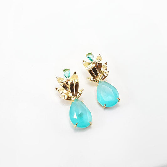 EARRING PINEAPPLE CRYSTALS