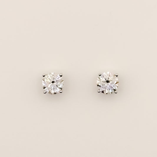 EARRING STUD 6.5MM MOISSANITE MAGNETIC (for ears not pierced)