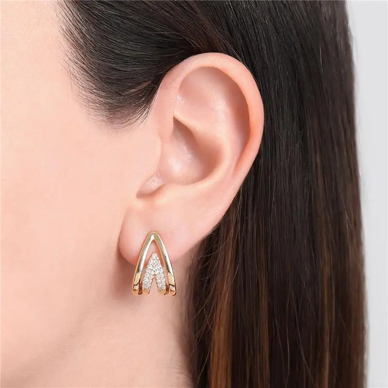 EARRING TRIANGLE CRYSTALS