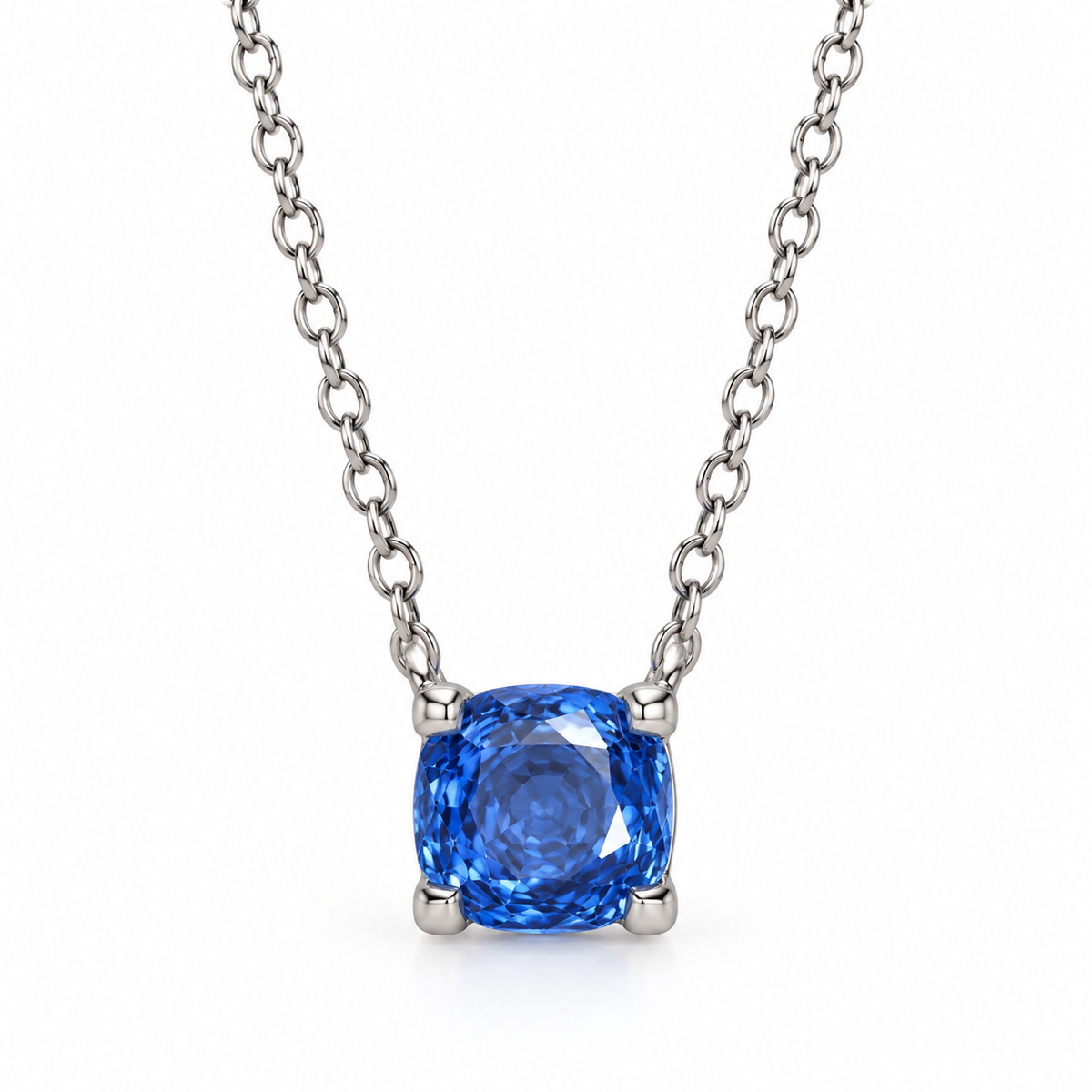 NECKLACE SOLITAIRE ROSE CUT CUBIC ZIRCON
