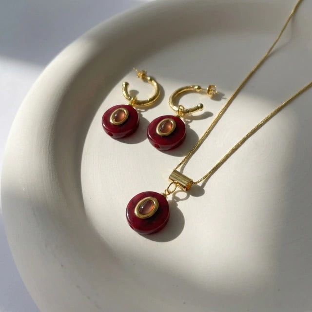 NECKLACE+EARRINGS JEWELRY SET RESIN FASHIONABLE