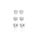 EARRINGS TRIO HEARTS CUBIC ZIRCONIA