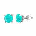 EARRING STUDS CLASSIC SHAPES SIMULATED PARAÍBA FUSION CRYSTAL