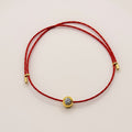 PULSEIRA VERMELHA COM FIO AJUSTÁVEL MOISSANITE