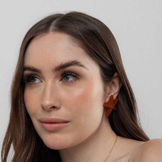 EARRINGS RESIN STARFISH