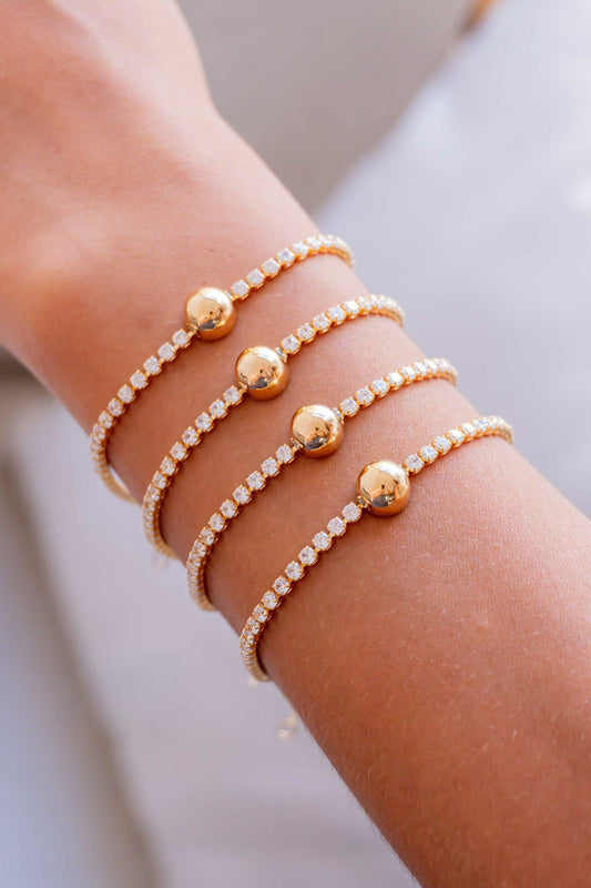 BRACELET RIVIERA WITH SPHERE