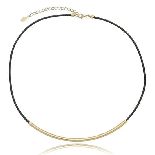 NECKLACE LEATHER BOHO TUBE