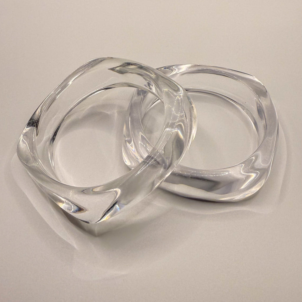 BRACELET BANGLE CLEAR RESIN