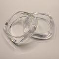 BRACELET BANGLE CLEAR RESIN