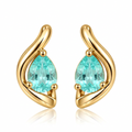 EARRING HOOPS WAVE TEAR DROP
