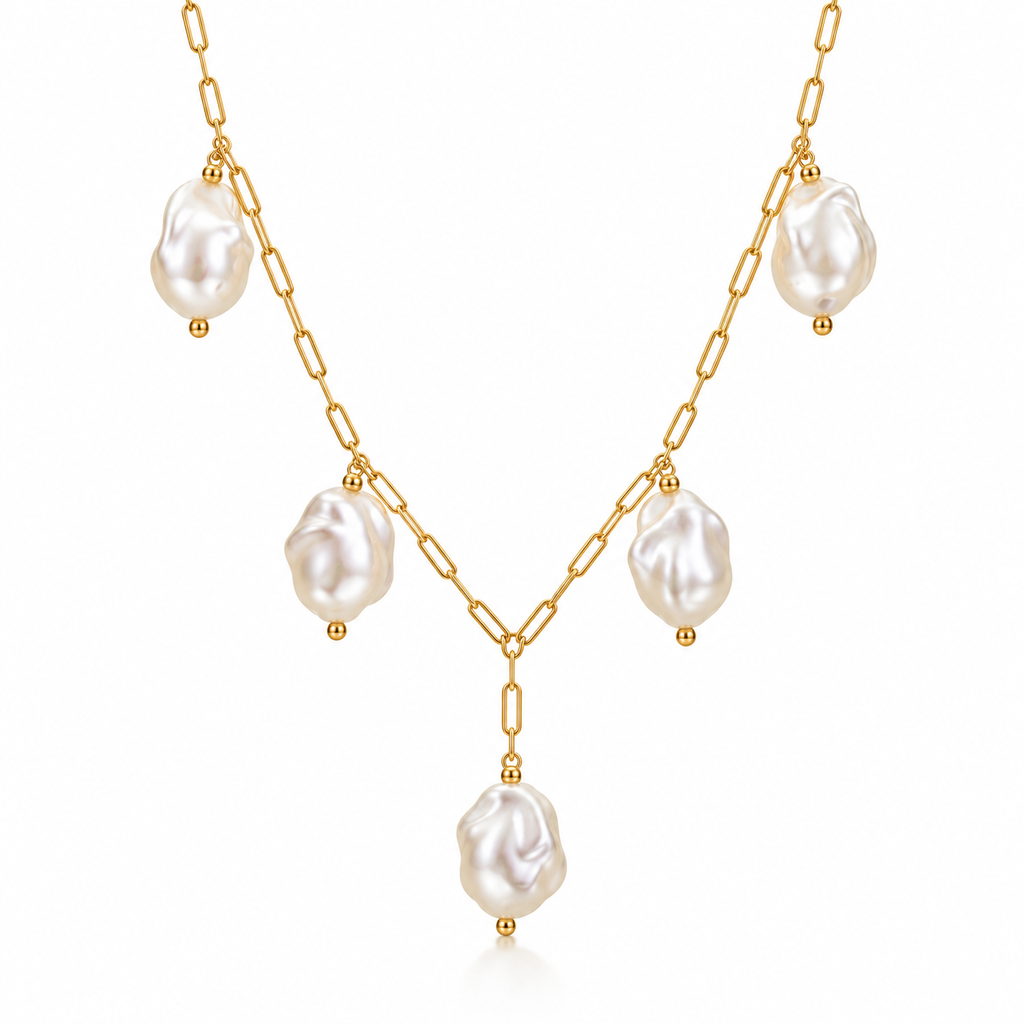 NECKLACE BAROQUE MAXI PEARLS