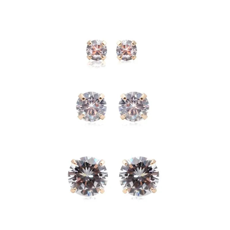 EARRING TRIO CUBIC ZIRCON