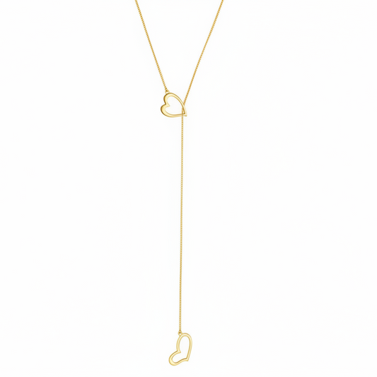 NECKLACE TIE STYLE HEARTS