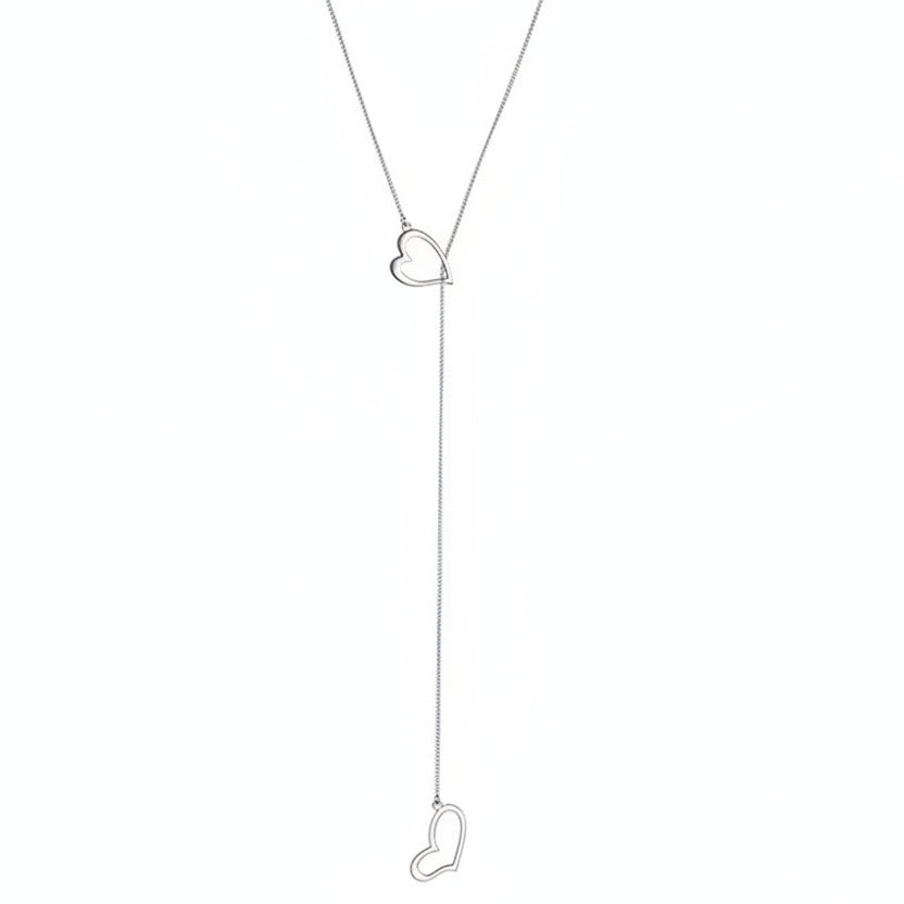 NECKLACE TIE STYLE HEARTS